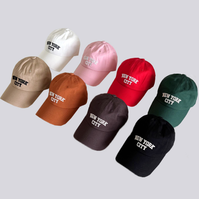 뉴욕시티 자수 볼캡 모자 남녀공용_(8color) YKS