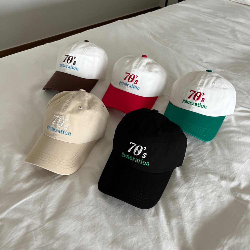 70 제네레이션 자수 볼캡 모자 남녀공용_(5color) YKS