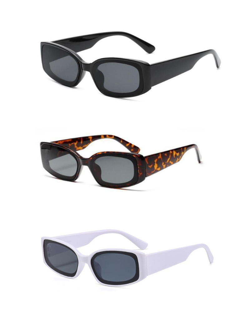 [1+1할인/기획특가] 남녀공용 데일리 패션 Y2K 뿔테 사각 틴트 선글라스 안경 (3color)