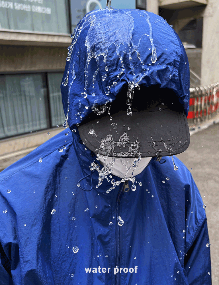 로니 메탈 나일론 고프코어 후드 투웨이 오버핏 스트링 야상 바람막이 자켓 점퍼_(6color)